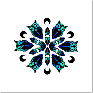 Winter Owl Mandala Posters and Art